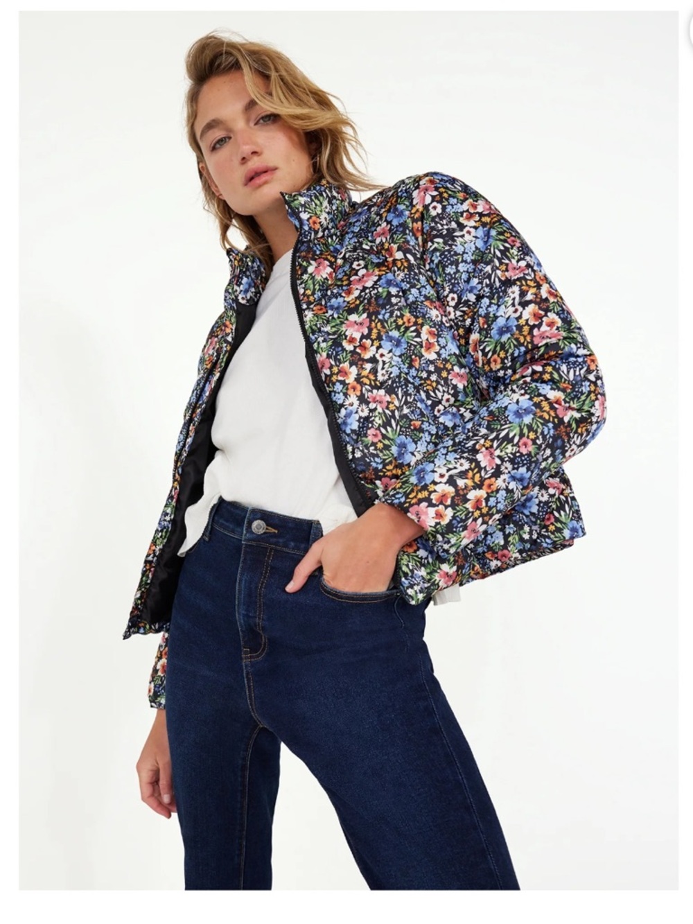 Women’s Floral Puffer Jacket
